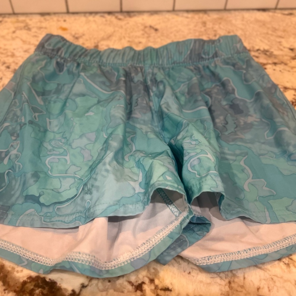 Huk Aqua and Teal Swim Shorts size small